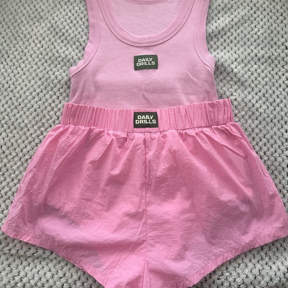 Daily Drills Pink Ribbed Tank Top - Picture 4 of 7